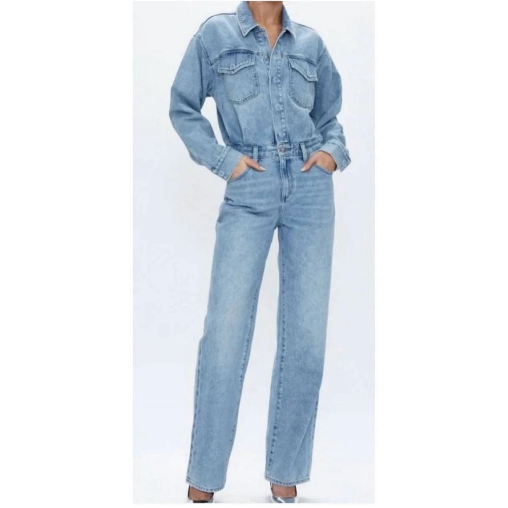 pistola Light Blue Denim Jumpsuit - Picture 2 of 7